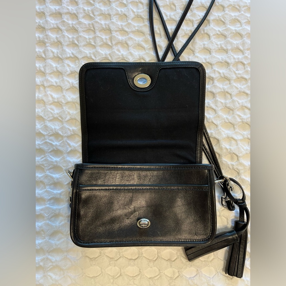 Coach Black Leather Shoulder/Crossbody Bag - Picture 7 of 9